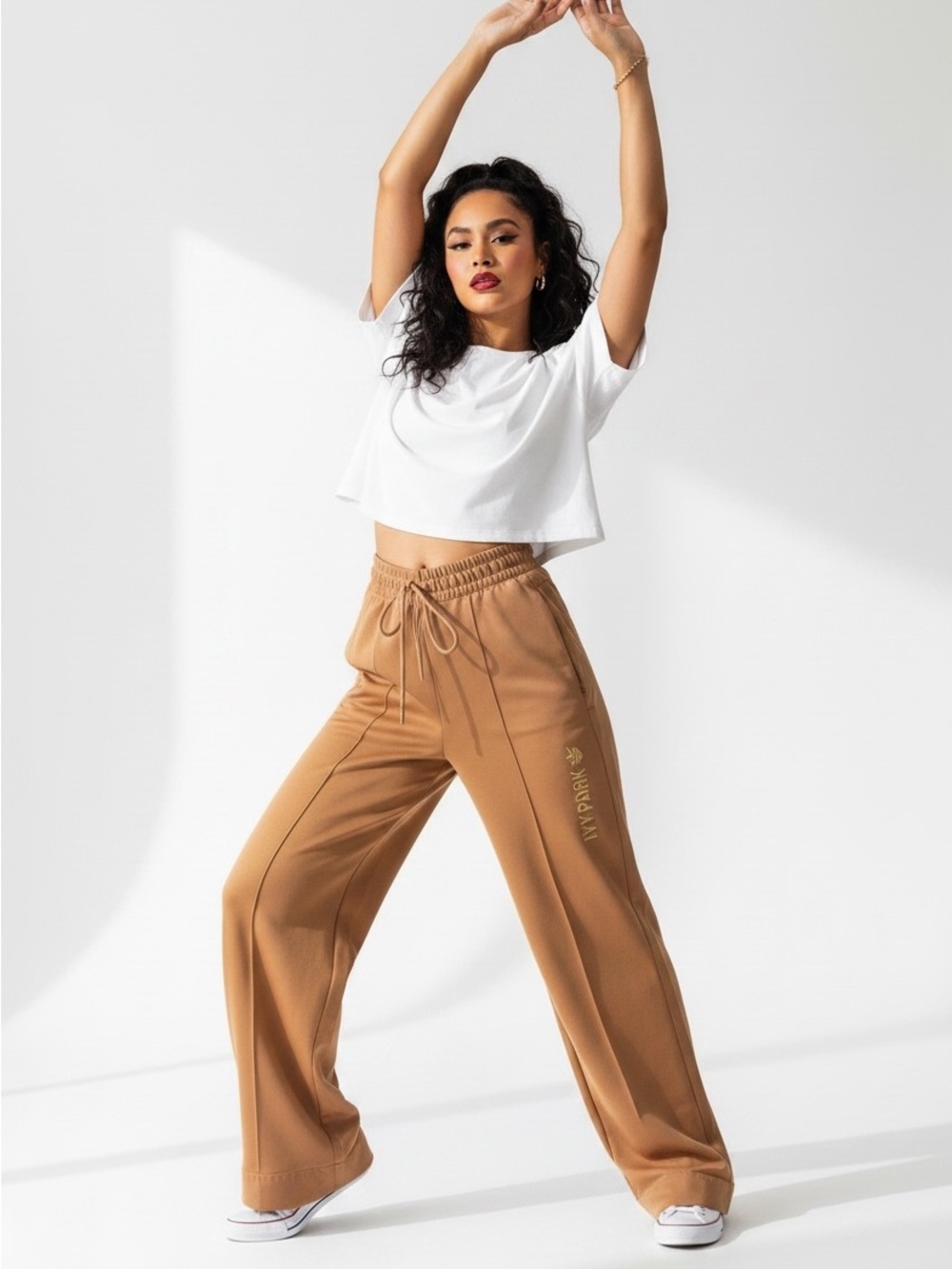 adidas Originals x Ivy Park Wide-Leg Pull-On Track Pants